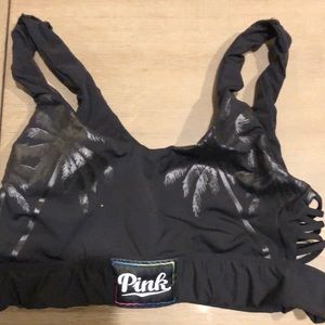 Pink Victoria’s Secret Black sports bra
